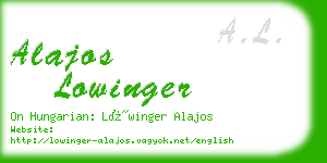 alajos lowinger business card